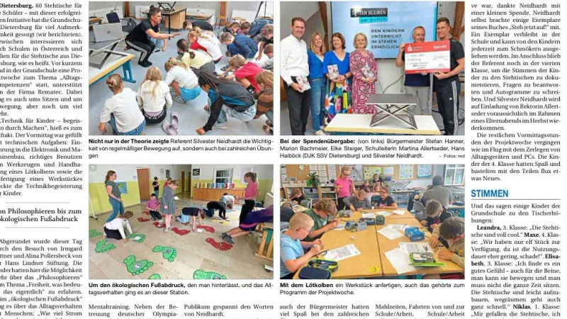 Grundschule Dietersburg mit Tischerhöhungen
