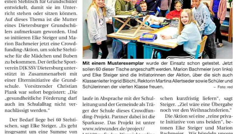 Passauer Neue Presse: Kindern den Rücken stärken